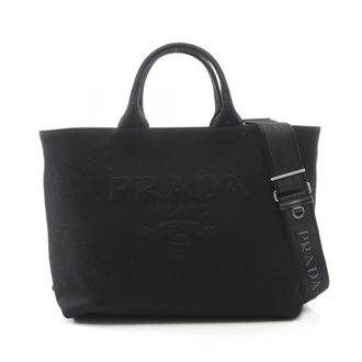 Prada Black Canvas Tote Bag (Pre-Owned)