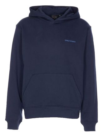 Daily Paper Clothing Candle Label kangaroo-pocket print hoodie - unisex - Cotton - M - Blue