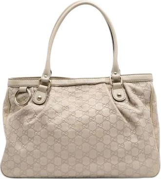 Gucci Pre-owned Handbags, female, Beige, Size: ONE SIZE Pre-owned Vintage Handbag