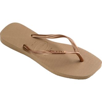 Havaianas Slim Square Logo Flip Flop in Rose Gold/rose at Nordstrom, Size 11