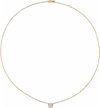 Monica Vinader Siren Solitaire Diamond Necklace in 14Kt Gold at Nordstrom