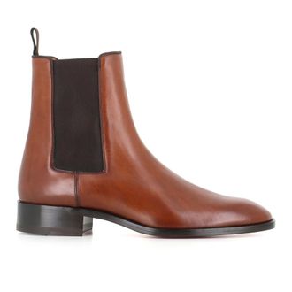 Christian Louboutin Chelsea Boots, male, Brown, Size: 8 1/2 US Samson Flat