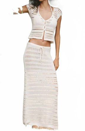 L*Space Tula Crochet Skirt In Cream
