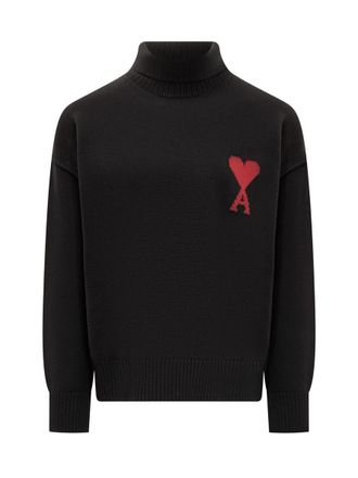 Ami Ami Alexandre Mattiussi MenS Turtleneck With Heart Logo