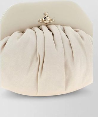 Vivienne Westwood brooke moire clutch gold tone hardware