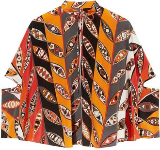 Pucci Girandole-print blouse - women - Silk - L - Orange