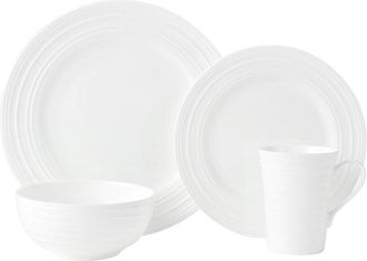 Mikasa Ciara 16Pc Lightweight Chip-Resistant Bone China Dinnerware Set, Service For 4