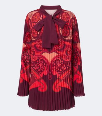La DoubleJ Vestido corto Alchemy plisado con lazada