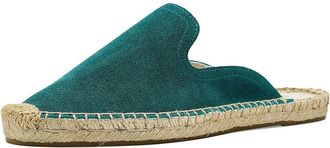 Soludos Suede Smoking Mule Espadrille Womens Flat Shoes Transformative Teal : EU 42 (US Womens 11-11.5) B - Medium