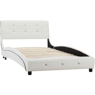 vidaXL Giroletto senza Materasso Bianco in Similpelle 90x200 cm - Vidaxl