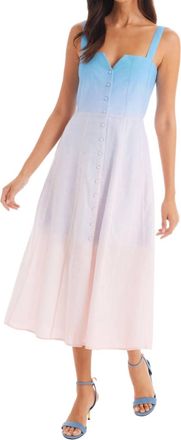 Allison New York Womens Bella Button Up Dress In Dusk Ombr&eacute;