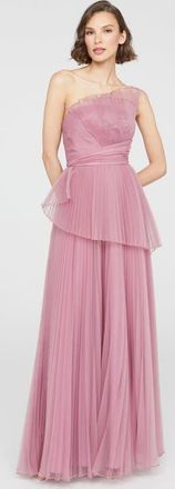 Theia Delphine Pleated Organza Gown in Dusk at Nordstrom, Size 16