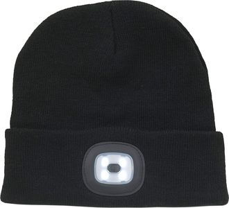 Pro Climate Adults LED Head Torch Beanie Hat (Black)