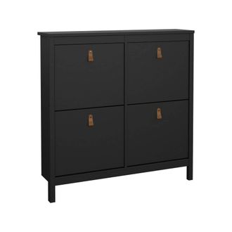 Dmora Dmora - Zapatero Actinidia, Zapatero, Armario De Entrada Multiusos, Zapatero, 103x25 H103 Cm, Negro