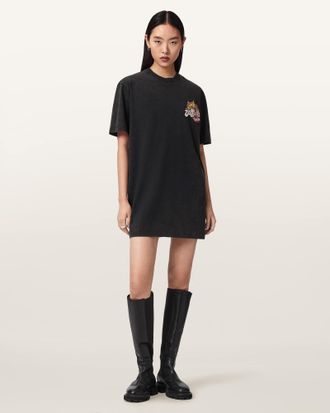 AllSaints Roque Relaxed Fit Mini T-Shirt Dress