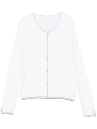 Liu Jo jewel-buttons cardigan - White