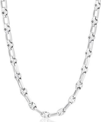 Pompeii3 Mens 14k Gold (38gram) or Platinum (71gram) 4.5mm Link Chain Necklace 20