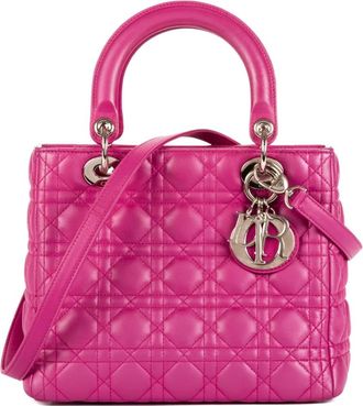 Dior Borsa tote Lady Dior media - Rosa
