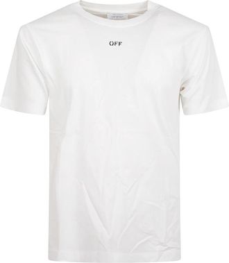 Off-white Newspaper Arrow Slim Logo Tee - Heren - T-shirts - Wit - L - Katoen - Tops