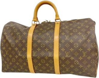 Louis Vuitton Pre-owned Weekend Bags, female, Brown, Size: ONE SIZE Pre-owned Keepall 50 Boston Bag