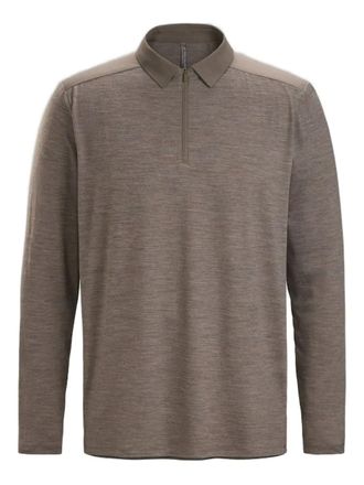 Arc'teryx long-sleeved half-zip polo shirt - Brown
