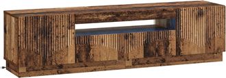 vidaXL Mueble De Tv Led Madera Envejecida Madera De Ingenier&iacute;a Vidaxl
