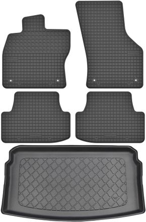 OEM Volkswagen Polo Vi Hatchback De Octubre De 2017. Set: Alfombrillas De Goma Para Coche + Alfombrilla Para Maletero