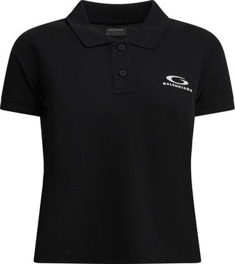 Balenciaga Loop Sports Icon Polo - Dames - Polos - Zwart - L - Katoen - Tops