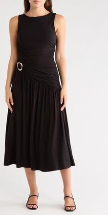 West K Ruched Ring Midi Dress in Black at Nordstrom Rack, Size X-Small