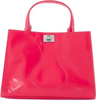 Zadig&Voltaire Quilted Patent Leather Top Handle Bag Pink