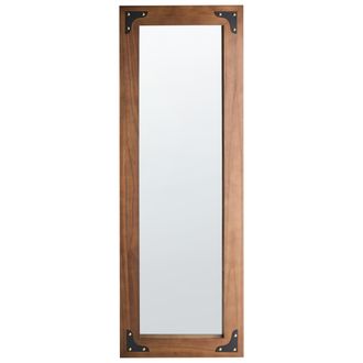 Beliani Beliani - Espejo De Pared Marco De Madera Estilo Tradicional 58 X 164 Cm Marr&oacute;n Blosville