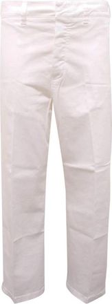 Department Five Witte Crop Broek DUE Model - Dames - Straight fit broeken - Wit - W28 - Broeken