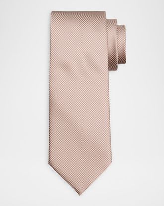 Stefano Ricci Mens Micro-Houndstooth Silk-Blend Tie