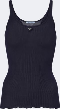 Prada Top in seta a coste