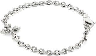 Emanuele Bicocchi Avelli cross bracelet - unisex - Sterling Silver - 20