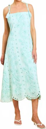 Mestiza New York Salvador Tassel Midi Dress In Tidal Blue