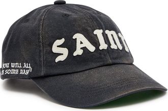 Saint Mxxxxxx Saint Mxxxxxx Logo-appliqu&eacute;d Cotton cap - Black - One Size