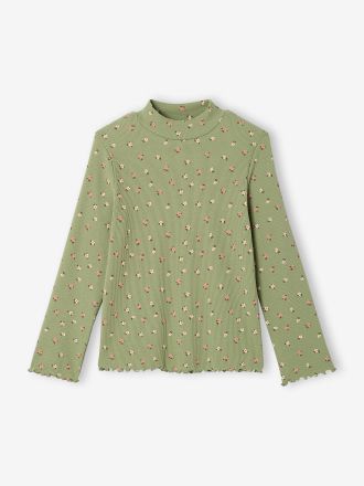 Vertbaudet M&auml;dchen Shirt mit Stehkragen gr&uuml;n