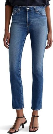 AG - Adriano Goldschmied Mari Mid Rise Slim Straight Jeans in Oceanside Womens Jeans Oceanside : 26 29, Cotton/Denim/Polyester