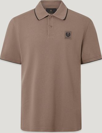 Belstaff Tipped Polo Mens Cotton Pique Asphalt Size 2XL