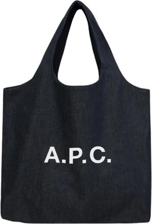 A.P.C. Ninon Tote Bag - Dames - Shoppers - Blauw - ONE Size - Katoen - Tassen