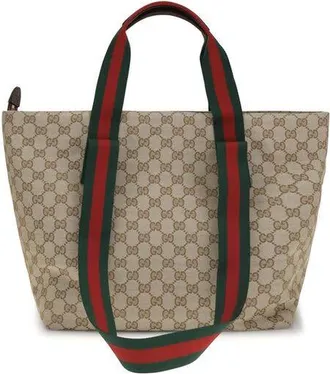 Gucci GG Monogram Canvas Tote Bag Beige