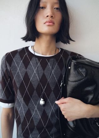 Mango Collana laccio ciondolo metallo argento - Donna - Taglia unica - MANGO