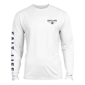 Salt Life Heavy Seas Performance Long Sleeve Tee in White at Nordstrom, Size X-Large