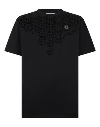 Philipp Plein Round Neck T-Shirt Degrade Monogram Monogram