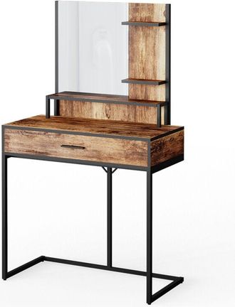 Vicco Tavolo da toeletta Fyrk, Legno antico, 80 cm, Vicco