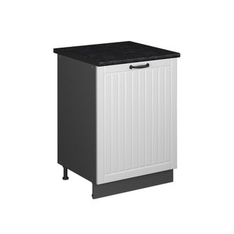 Vicco Mueble Bajo De Cocina Fame-line, Blanco Casa De Campo/antracita, 60 Cm 1 Puerta Con Encimera, Vicco