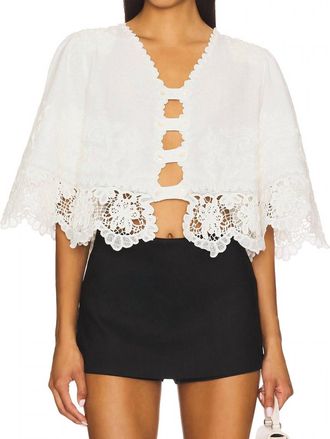 Sea New York Pre-Loved Iyla Soutache Top In White
