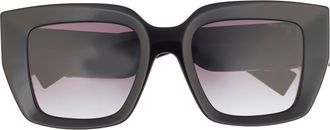 Miu Miu 51mm Gradient Square Sunglasses in Black /Gradient Grey at Nordstrom
