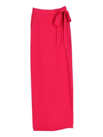 P.A.R.O.S.H. Midi Skirt with High Waist and Fabric Tie Detail
